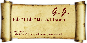 Góliáth Julianna névjegykártya